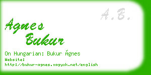agnes bukur business card